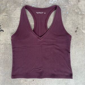 Abercrombie & Fitch Loungewear Racerback Top Minimalist Size S Eggplant Casual